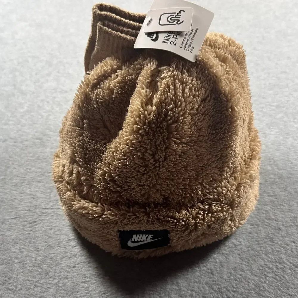 Nike Cozy Peak Sherpa Beanie Gloves Set Youth NWT